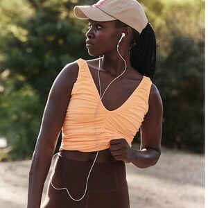 Free People Good Karma Ruched v-neck tank xs/s NWOT